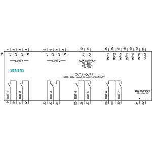 Dispositivo de control de transferencia ATC 6300 LCD PLC 3KC9000-8TL40 144x144 mm para el control de precisión