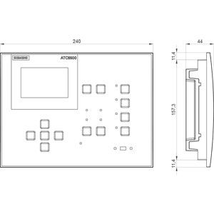 Dispositivo de control de transferencia ATC 6500 con panel de pantalla LCD de 180x240 mm PLC 3KC9000-8TL50