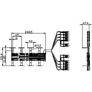 3KC9831-3 Accesorios y piezas de repuesto Kit de alimentación para 3KC ATyS g ATSE 630A 4 polos
