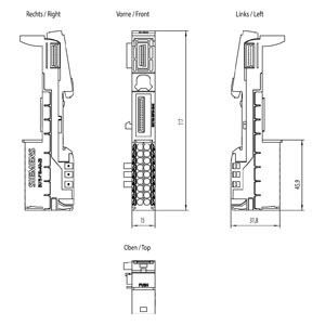 Actualice su sistema de automatización con 6ES7193-6BP00-0BA0 ET 200SP BaseUnit BU15-P16 A0 2B/T