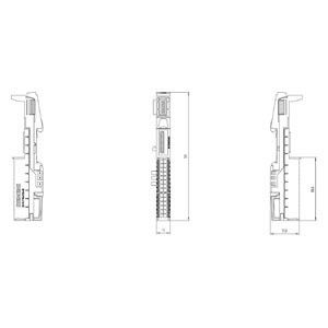 6ES7193-6BP20-0BA0 ET 200SP BaseUnit BU15-P16 A10 2B PLC para aplicaciones industriales