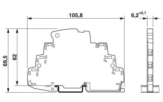 TTC-6-2X1-24DC-UT Protector contra sobretensiones de 2 polos 24V DC Solución de protección contra sobretensiones definitiva