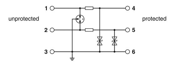 Protector de sobretensiones de 24 V TTC-6-2X1-PT Proteja su equipo industrial con 2 polos