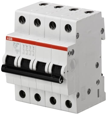 MCB SH204-D3 Interruptor de circuito en miniatura de corriente nominal 3A 4P D 3A con capacidad de ruptura