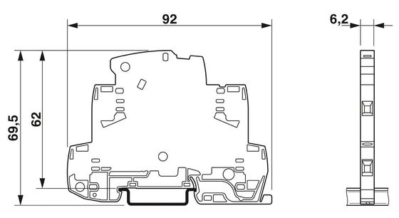 Protector contra sobretensiones TTC-6-TVSD-D-24DC-UT-I por contacto con Phoenix 2 Polo Voltado nominal 24 V CC