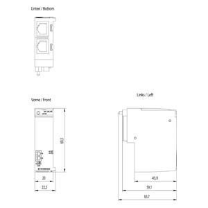 6ES7193-6AR00-0AA0 ET 200SP Adaptador de bus RJ45 Adaptador de bus anfitrión para integración sin fisuras