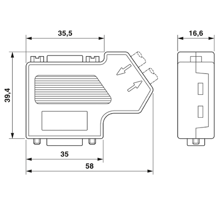 Conector de bus SUBCON-PLUS-CAN/SC2 D-SUB por contacto de Phoenix para una comunicación de datos fluida