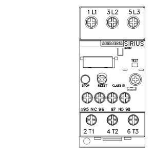 Silenado 3RU6126-4BB1 Relé de sobrecarga para protección del motor Tamaño S0 Clase 10 34...40 A
