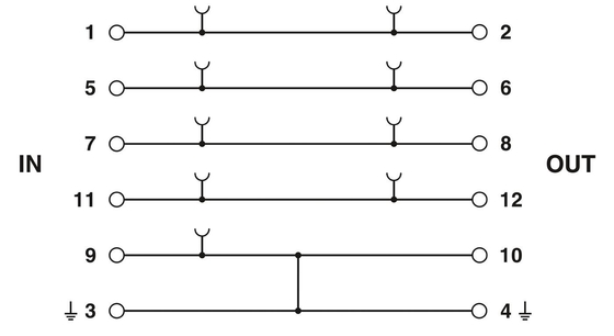 Base del protector contra las sobretensiones de contacto Phoenix PT 4-EX I -BE Voltado nominal 24 V CC Número de polo 1