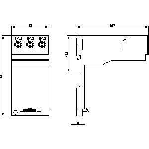PLC 3RU6926-3AA01 Soporte de terminales para montaje autónomo C-Varia S0 Terminal de tornillo