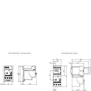 3RU7 Tamaño S00 Carga de contacto 3RU7116-0EB0 Relé de sobrecarga con 51.00 x 102.00 x 84.00MM