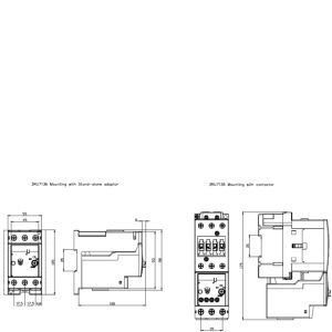 Protector 3RU7136-4FB0 S2 Relé de sobrecarga con dimensiones de 61,50 x 96,00 x 109,00 mm