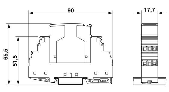 Contacto Phoenix 2858030 PT 3-PB-ST 1 Enchufe de protección contra sobretensiones de polo con 5 V de corriente continua
