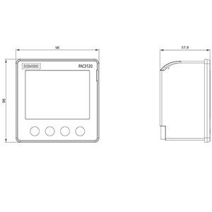 Display tipo estándar Dispositivo de control de potencia 7KM3120-1BA01-1EA0 para medidor de panel