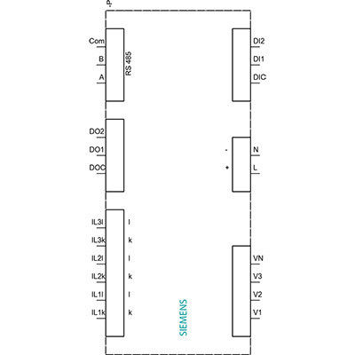 Display tipo estándar Dispositivo de control de potencia 7KM3120-1BA01-1EA0 para medidor de panel