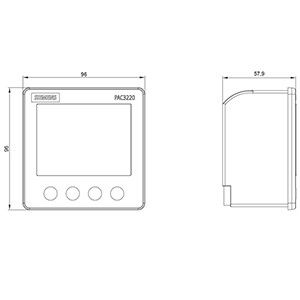 7KM PAC3220-1BA01-1EA0 Display panel estándar del dispositivo de medición para el monitoreo de la potencia