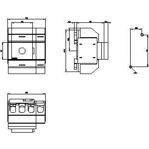 3KD0240-2KG20-3 Dispositivos básicos para desconectar el eje del interruptor 4 polos BG 01 3KD0 Tamaño del marco 1