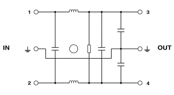 240V CA L-N 50Hz 60Hz Filtro EMC de frecuencia central nominal para contacto con Phoenix NEF 1-3