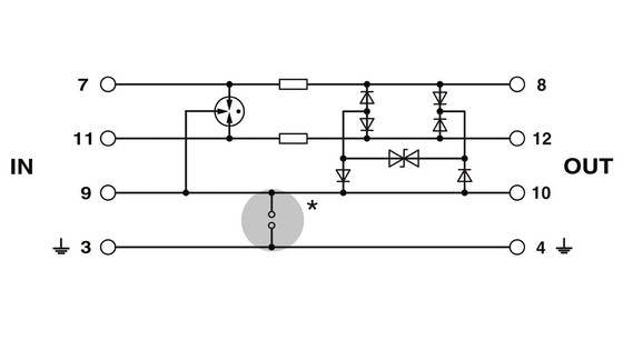 5V de corriente continua PT 3-PB-ST conector de protección contra las sobretensiones de contacto Phoenix Número de polo 1 Voltado nominal
