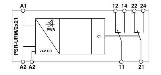 17.5*75*60.5MM Relé de acoplamiento de contacto Phoenix PSR-SCF-24UC/URM/2X21 con carga de contacto