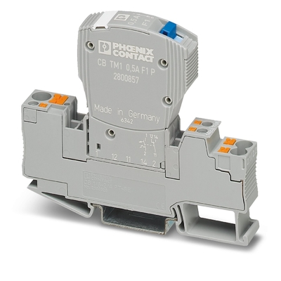 Contacto con Phoenix TM1 6A F1 P Dispositivo térmico magnético Corruptor de circuito 50V CC 5 polos