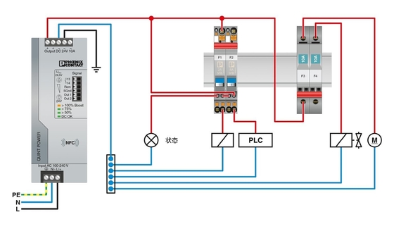 Contacto con Phoenix TM1 6A F1 P Dispositivo térmico magnético Corruptor de circuito 50V CC 5 polos