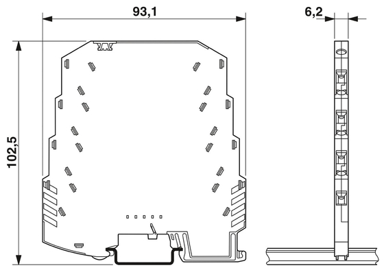 Protector contra sobretensiones de 2 polos de 24 V de corriente continua para Phoenix Contacto 2804649 LIT LIT 4X1-24