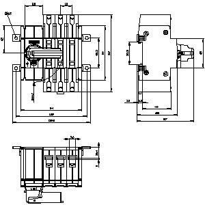 Disconetores de interruptores de eje Siemens 3KD2232-2ME10-0 para dispositivos básicos de hasta 1600 A