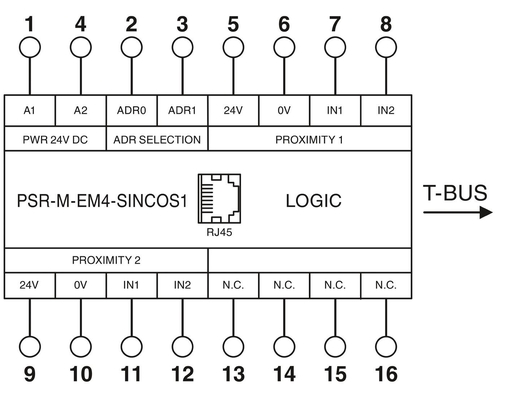 Modulo de extensión del relé de voltaje PSR-M-EM7-SINCOS2-PI con protección del relé de acoplamiento