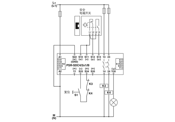 2981486 PSR-SCP-24DC/SDC4/2X1/B Releos de seguridad de contacto con Phoenix con teoría de relevos de voltaje