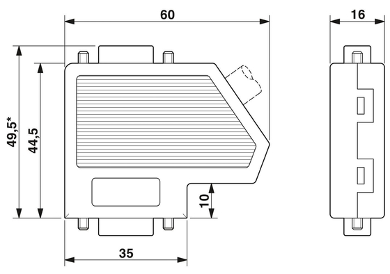Conector de bus D-SUB para el uso industrial