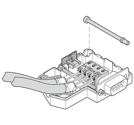 Conector de bus D-SUB para el uso industrial