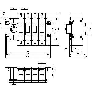3KD3440-2NE10-0 Dispositivos básicos Desconectores de interruptores de eje para SENTRON 3KD hasta 1600 A