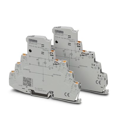 TTC-6-3-HF-M-12DC-PT-I Protector de corrientes de contacto Phoenix 2 polos 12 V de voltaje nominal de corriente continua