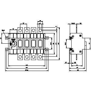 PLC 3KD3840-0NE10-0 SENTRON Desconectores de interruptores de eje para dispositivos básicos de hasta 1600 A
