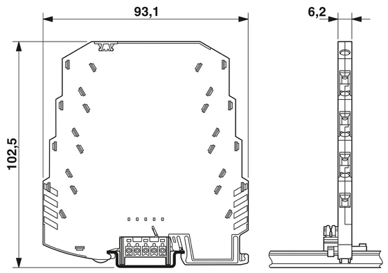 Protector contra sobretensiones de voltaje nominal de 24 V CC 2804678 LIT 4-24 con 2 polos por contacto con Phoenix