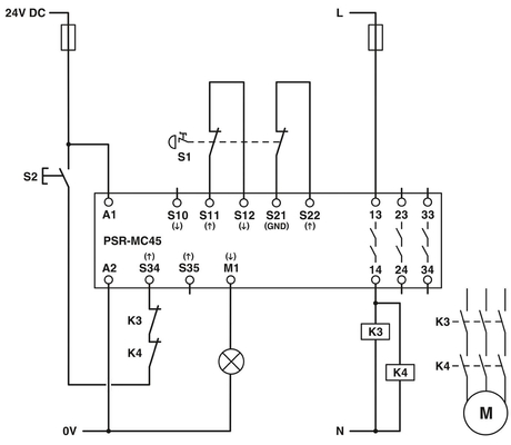 Función de protección PSR-MC45-3NO-1DO-24DC-SP Relay de acoplamiento para aplicaciones industriales