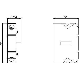 PLC 3KD9003-2 Accesorio para 3KD0 tamaño 01/02 Interruptor auxiliar 1NO 1NC sin cable