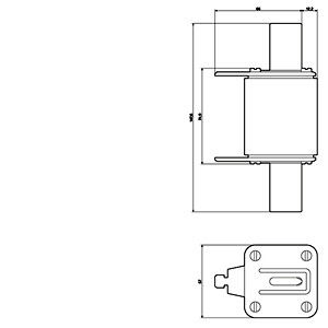 Siemens 3NA3360 LV HRC Fuse Link GL/GG con indicador delantero tamaño 3 op. AC 500V/DC 440V