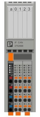 Nivel de protección IP20 Módulo de comunicación de contacto Phoenix AXL F IF CAN 1H para el sector industrial