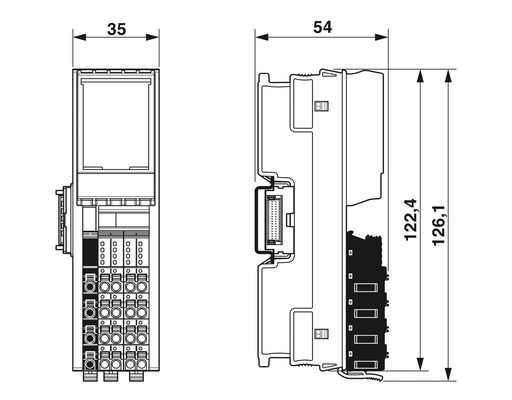 Nivel de protección IP20 Módulo de comunicación de contacto Phoenix AXL F IF CAN 1H para el sector industrial