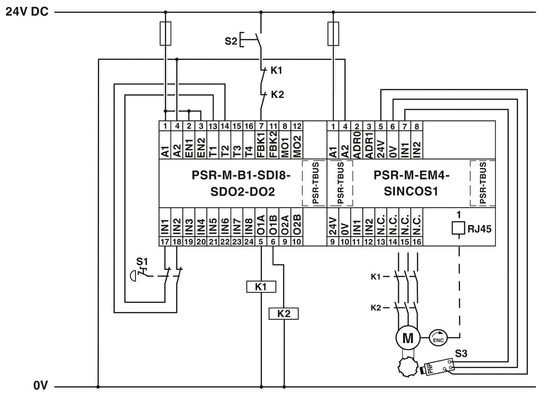 22.61*107.74*113.6mm Módulo de extensión PSR-M-EM4-SINCOS1-PI para el relé de voltaje preciso