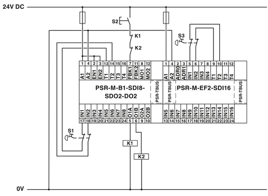 Módulo de extensión PSR-M-EF2-SDI16-PI Optimiza el relé de voltaje con teoría de optimización