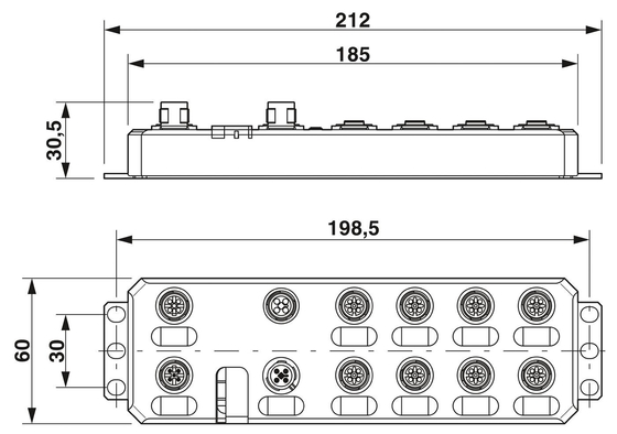Modulo de comunicación de contacto Phoenix AXL E PB IOL8 DI4 M12 6P IP65/67 Nivel de protección