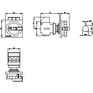 PLC 3LD2154-0TK53 Dispositivos básicos para desconectar el interruptor de los sistemas de automatización industrial