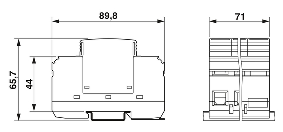 Protector de sobretensiones de 4 polos de corriente alterna de 230 V para VAL-MS 230IT/3 1-FM Industrial por Phoenix Contact