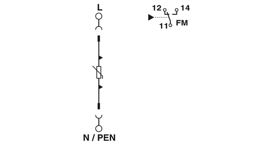 Válvula de voltaje nominal de corriente alterna de 230 V 2868033 VAL-MS 60/FM Protector contra sobretensiones de contacto tipo 2 de Phoenix
