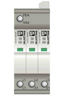 VAL-SEC-T2-3C-350-FM Protector contra sobretensiones de contacto de tipo 2 para Phoenix
