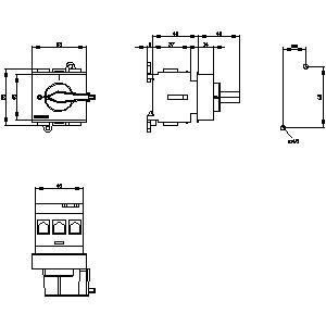 PLC 3LD2230-0TK13 Dispositivos básicos para desconectar el interruptor de distribución de energía industrial