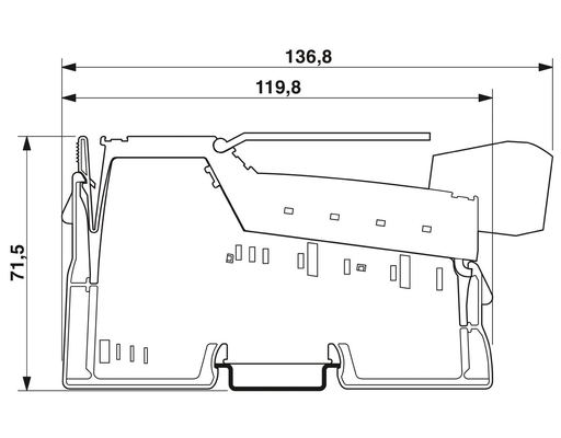 Nivel de protección IP20 2878036 IB IL AO 4/8/U/BP-PAC Módulo digital de contacto Phoenix